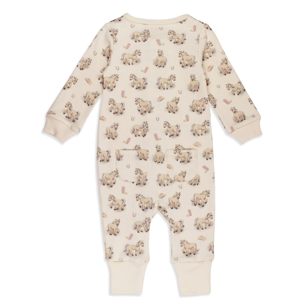 Blush Boots | Organic Zipper Romper