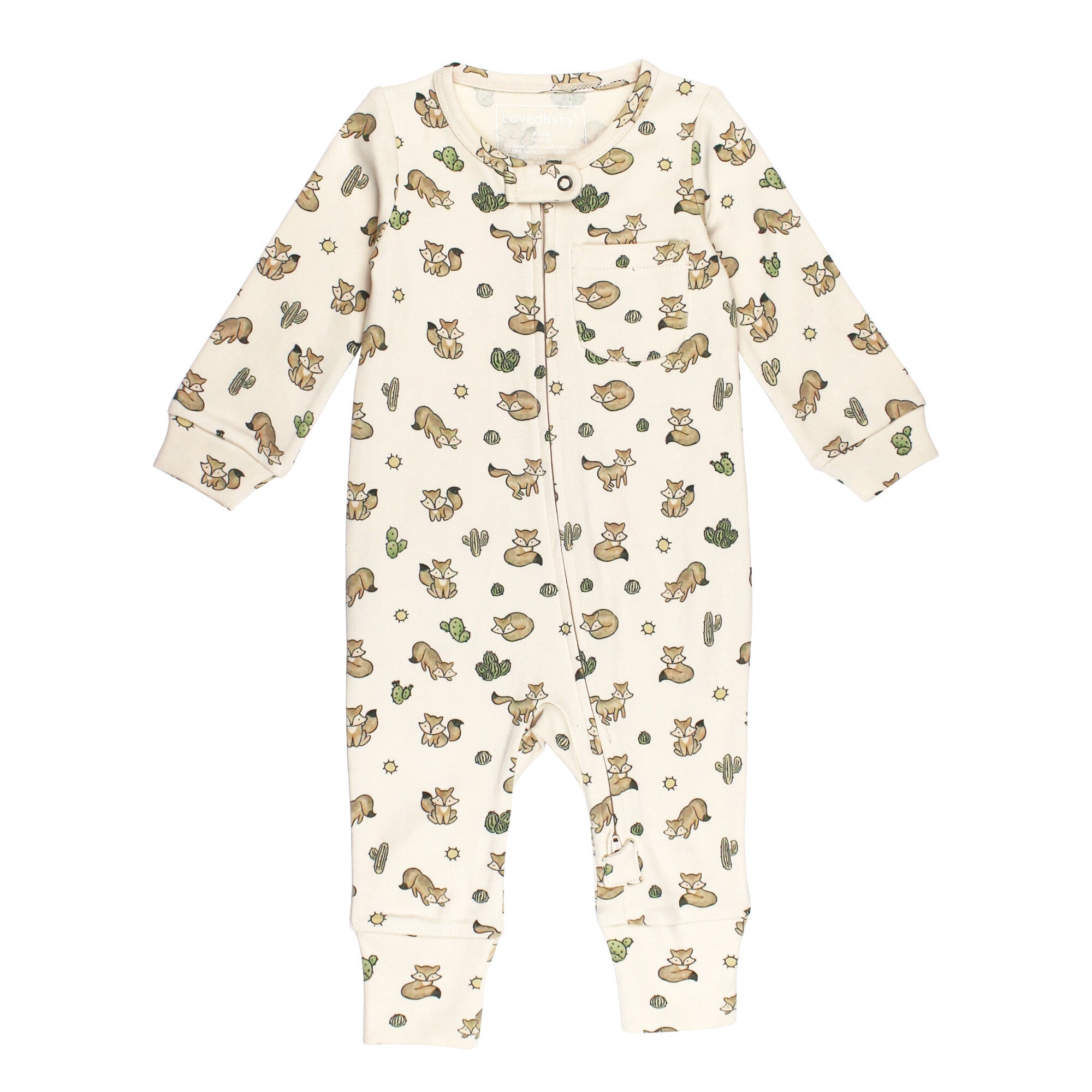 Little Fox | Organic Zipper Romper