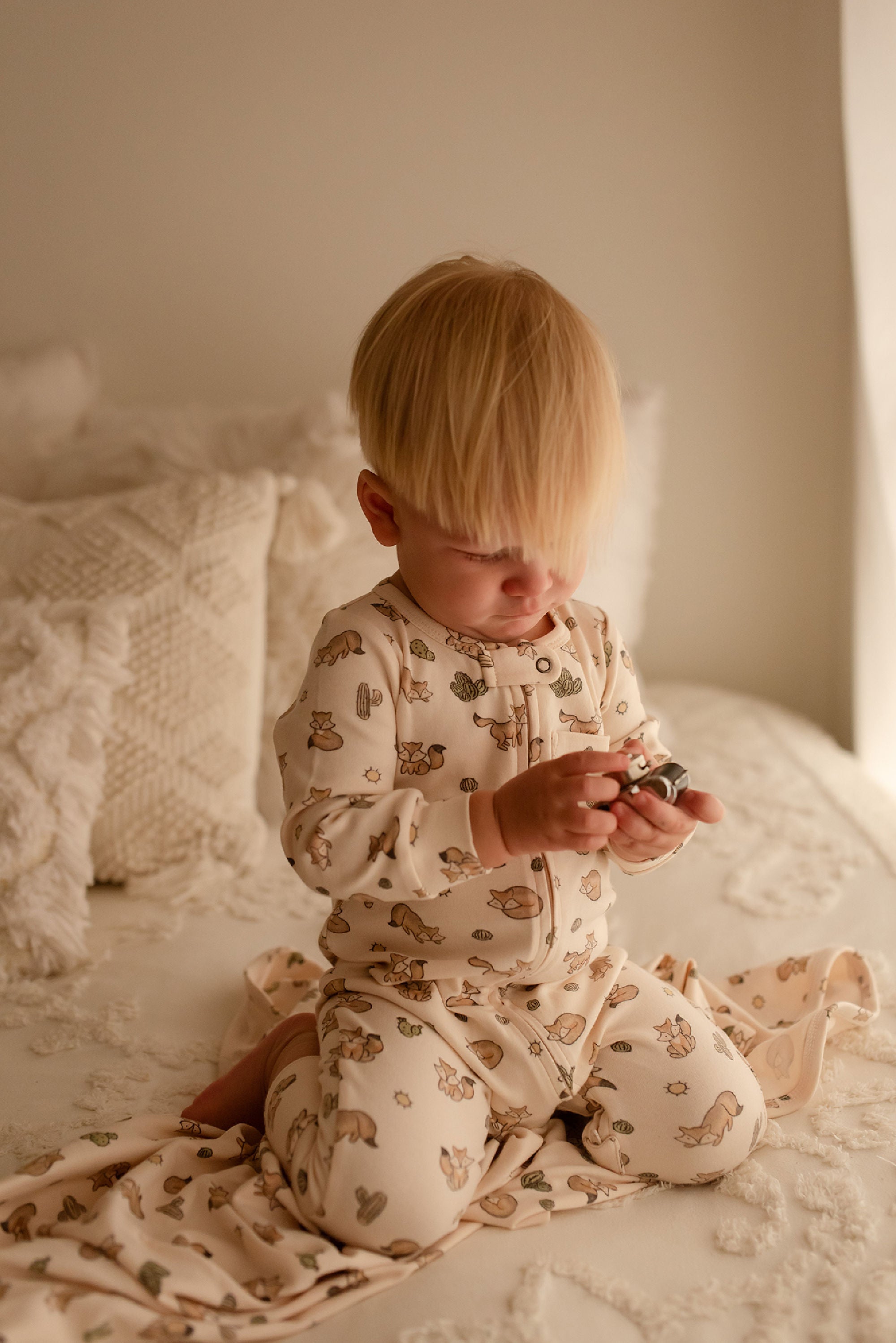 Little Fox | Organic Zipper Romper