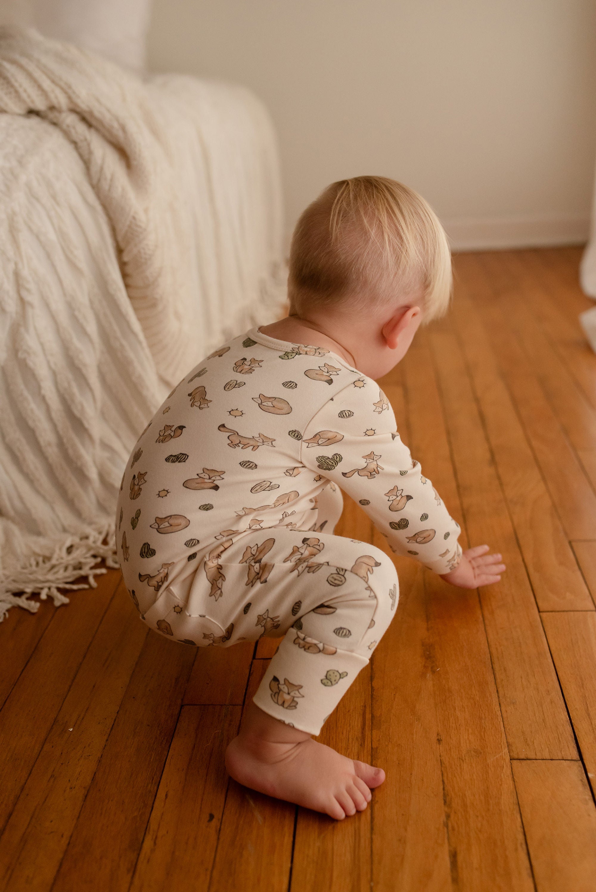 Little Fox | Organic Zipper Romper