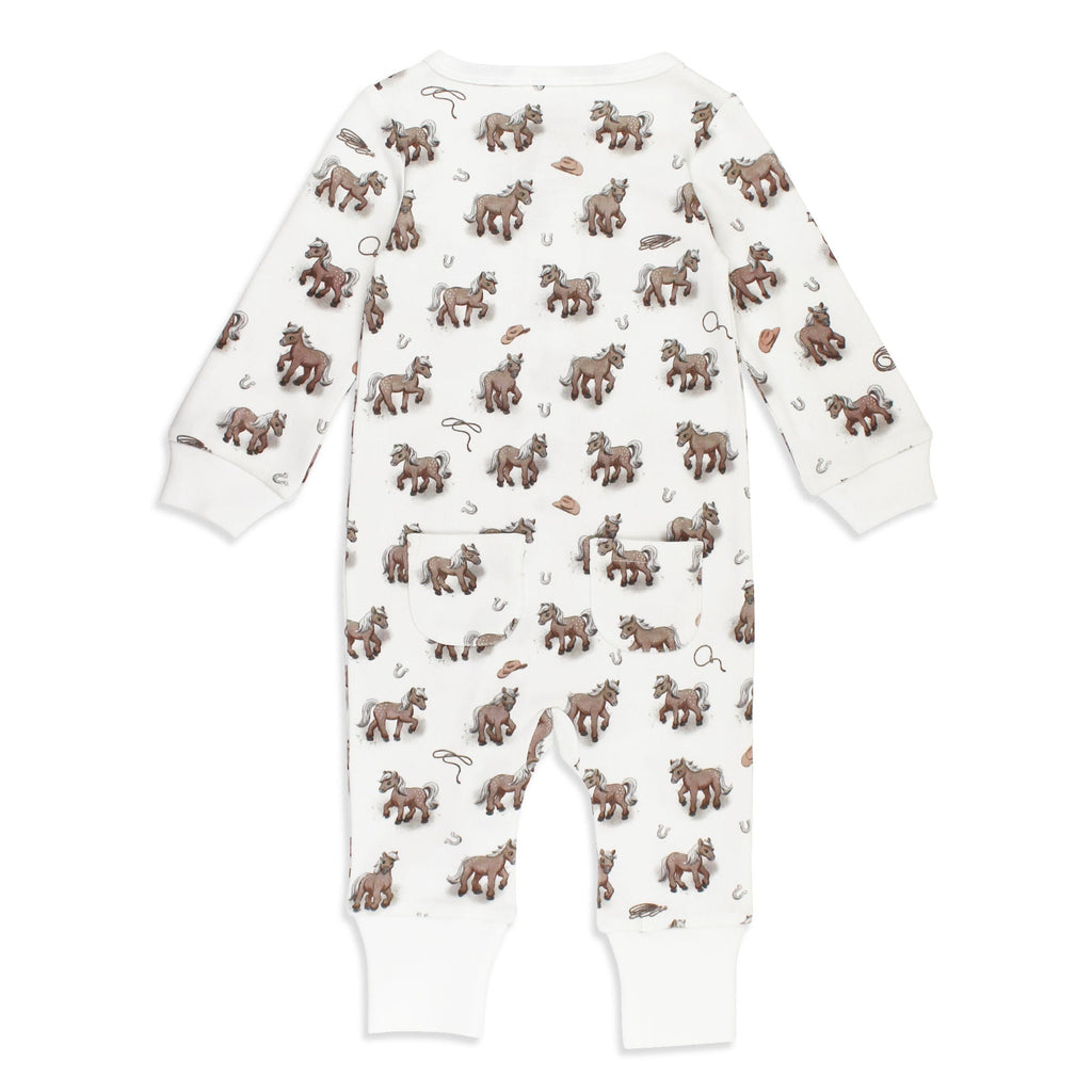 Little Lasso | Organic Zipper Romper