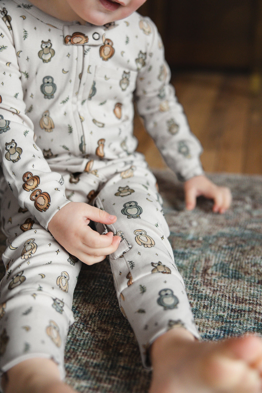 Owl Hoo? | Organic Zipper Romper