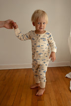 Shark | Organic Zipper Romper
