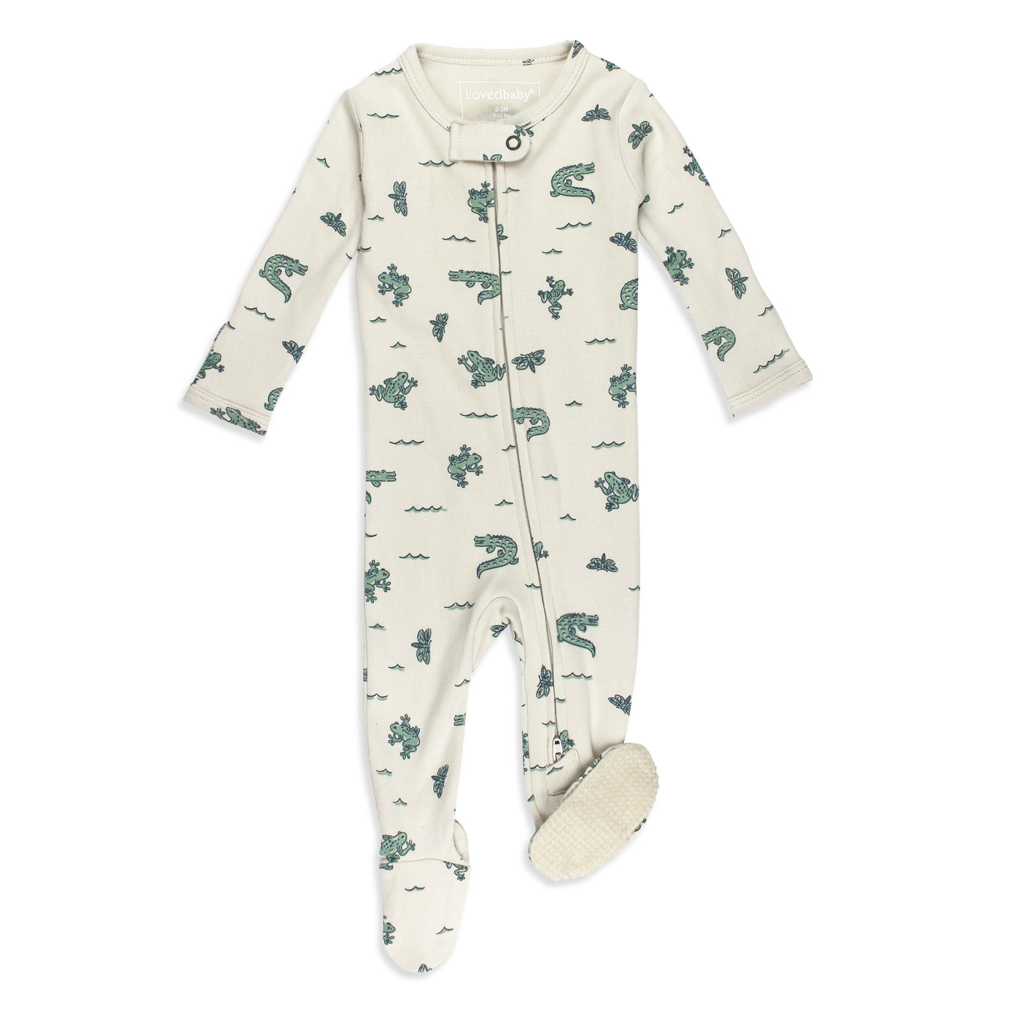 Alligator | Organic Zipper Footie