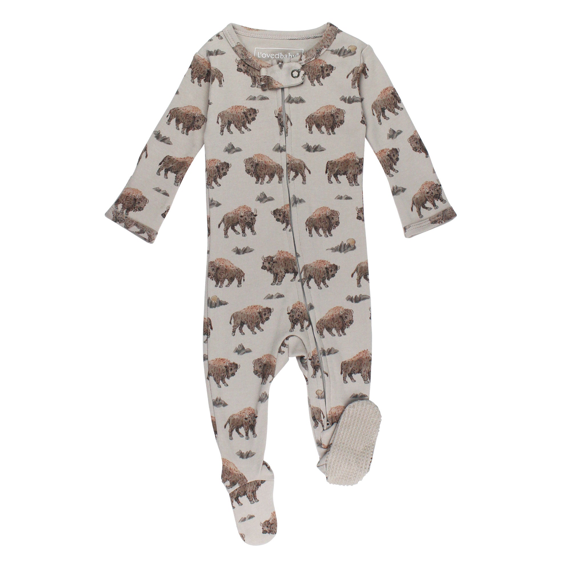 Bison | Organic Zipper Footie