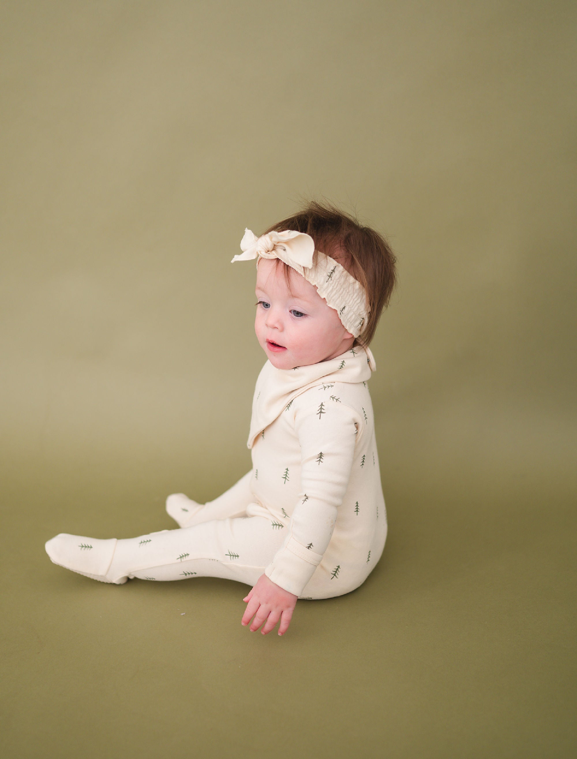 Buttercream Tree | Organic Zipper Footie