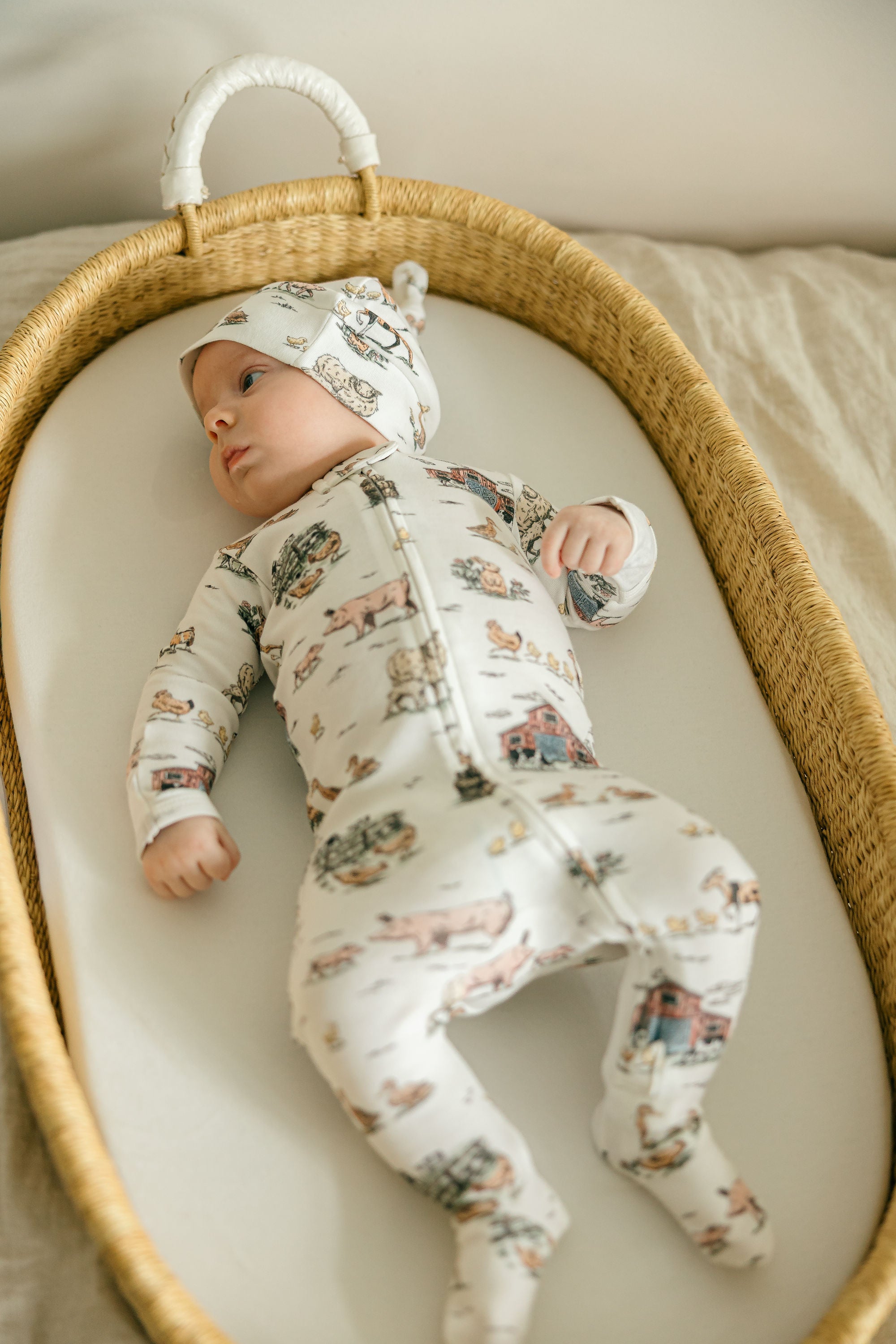 Farm Friends | Organic Zipper Footie
