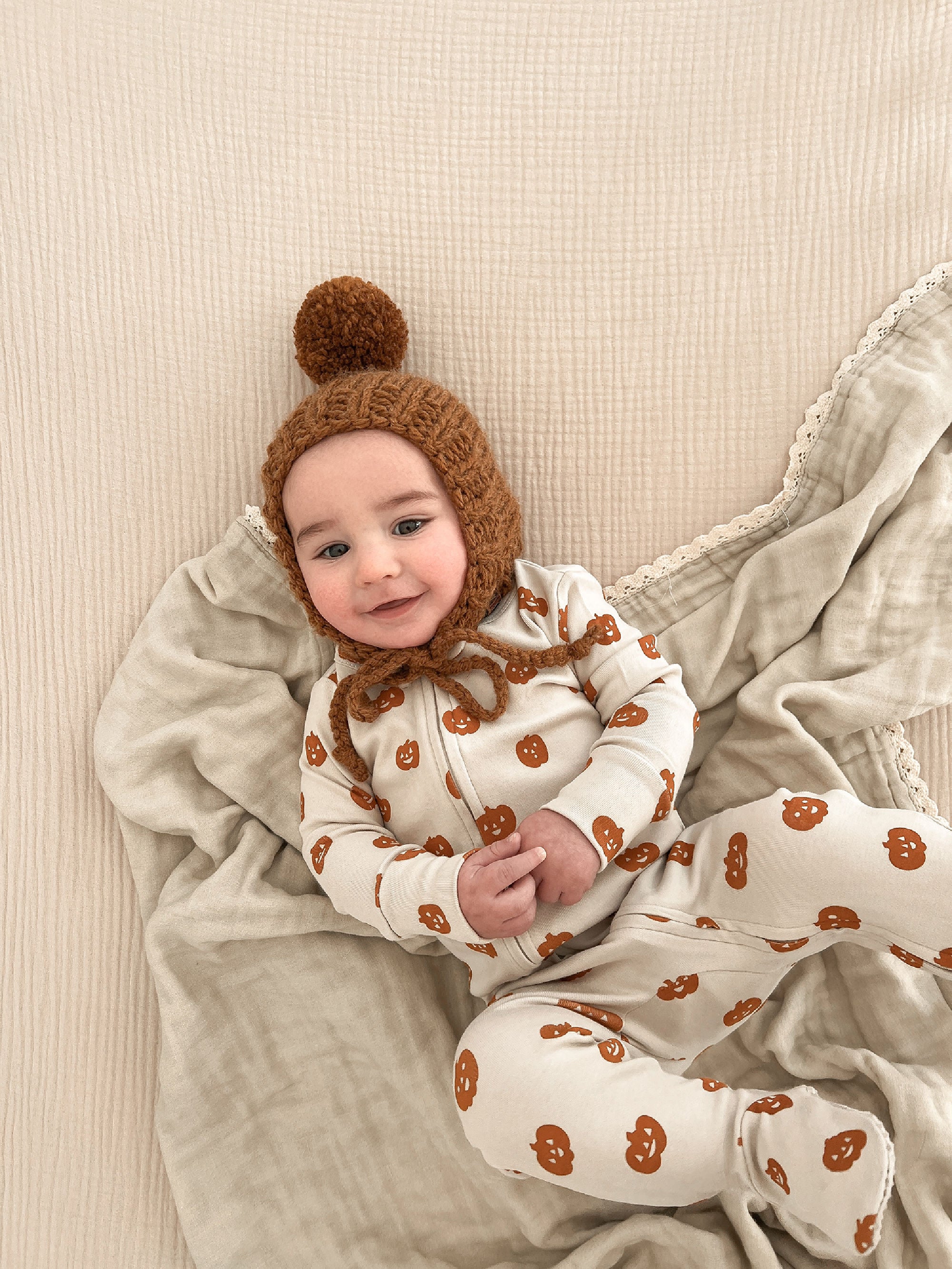 Jack-o-Lanterns | Organic Zipper Footie