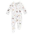 Llama | Organic Zipper Footie