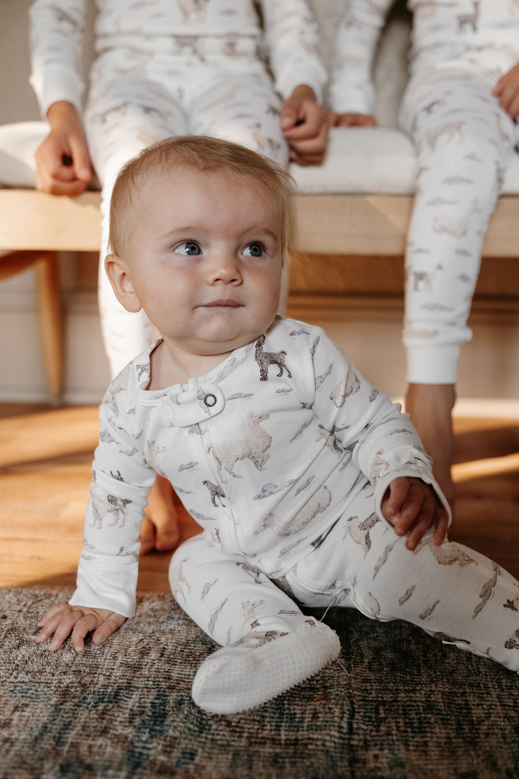 Llama | Organic Zipper Footie
