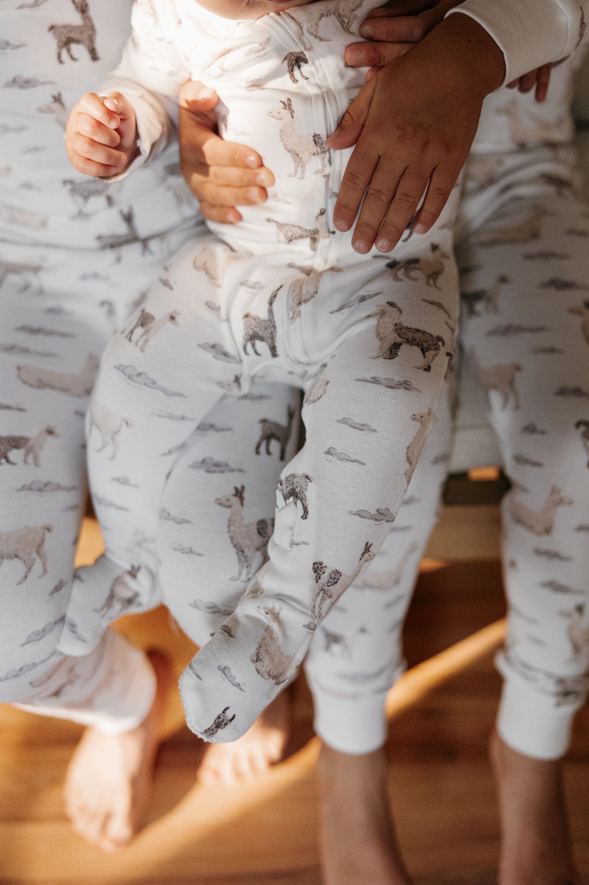 Llama | Organic Zipper Footie