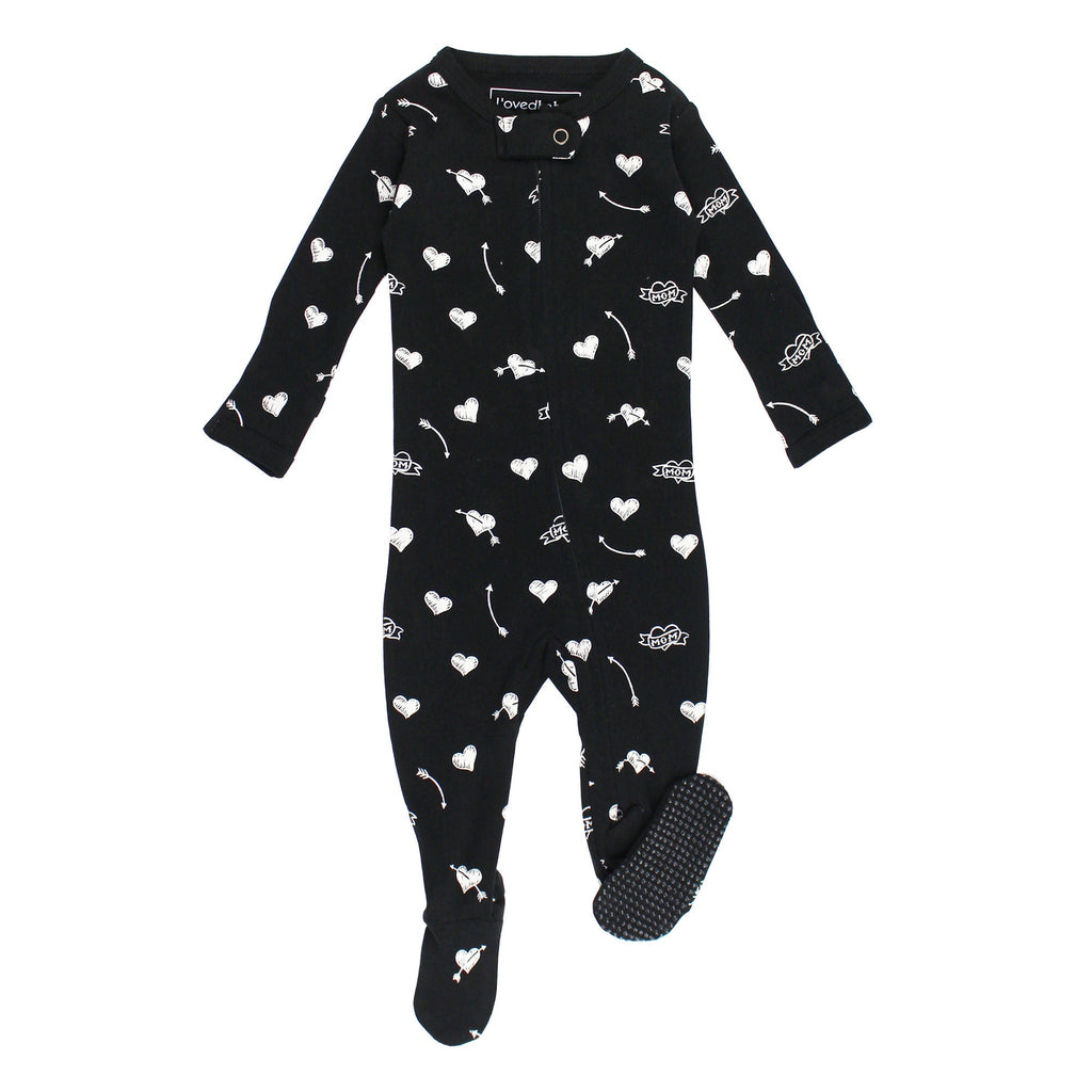 Mom Heart | Organic Zipper Footie