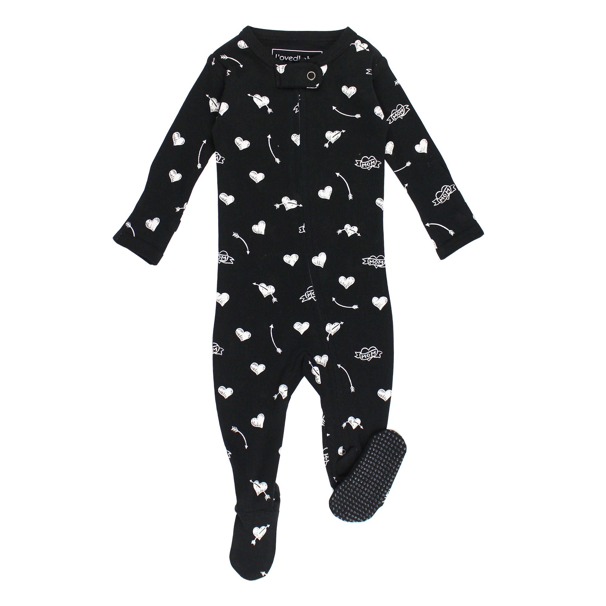 Mom Heart | Organic Zipper Footie