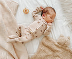 Oatmeal Pinecone | Organic Zipper Footie
