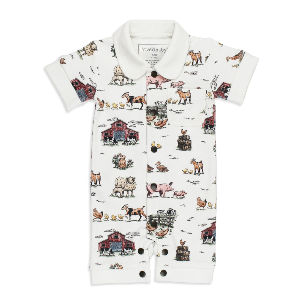 Farm Friends | Organic S/Sleeve Coverall