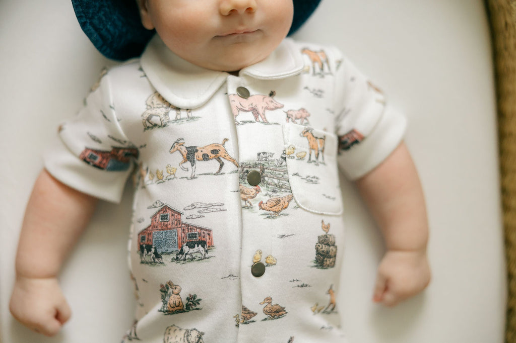 Farm Friends | Organic S/Sleeve Coverall