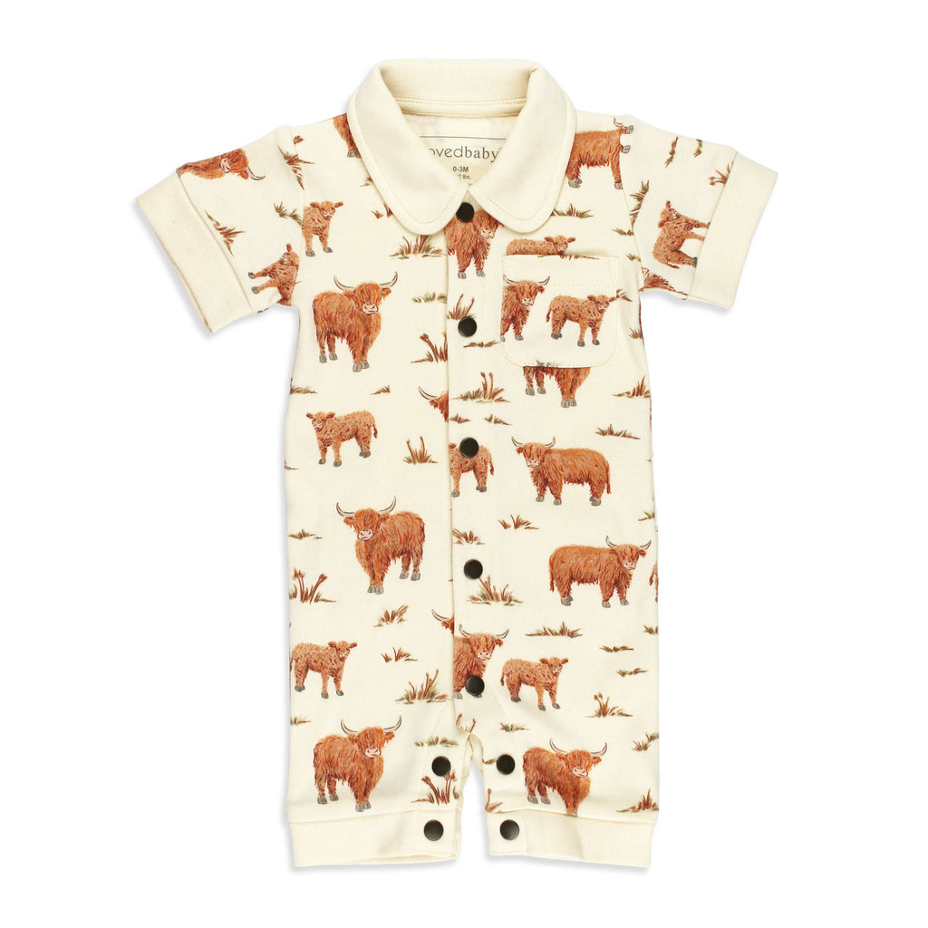 Highland Cow | Organic S/Sleeve Coverall