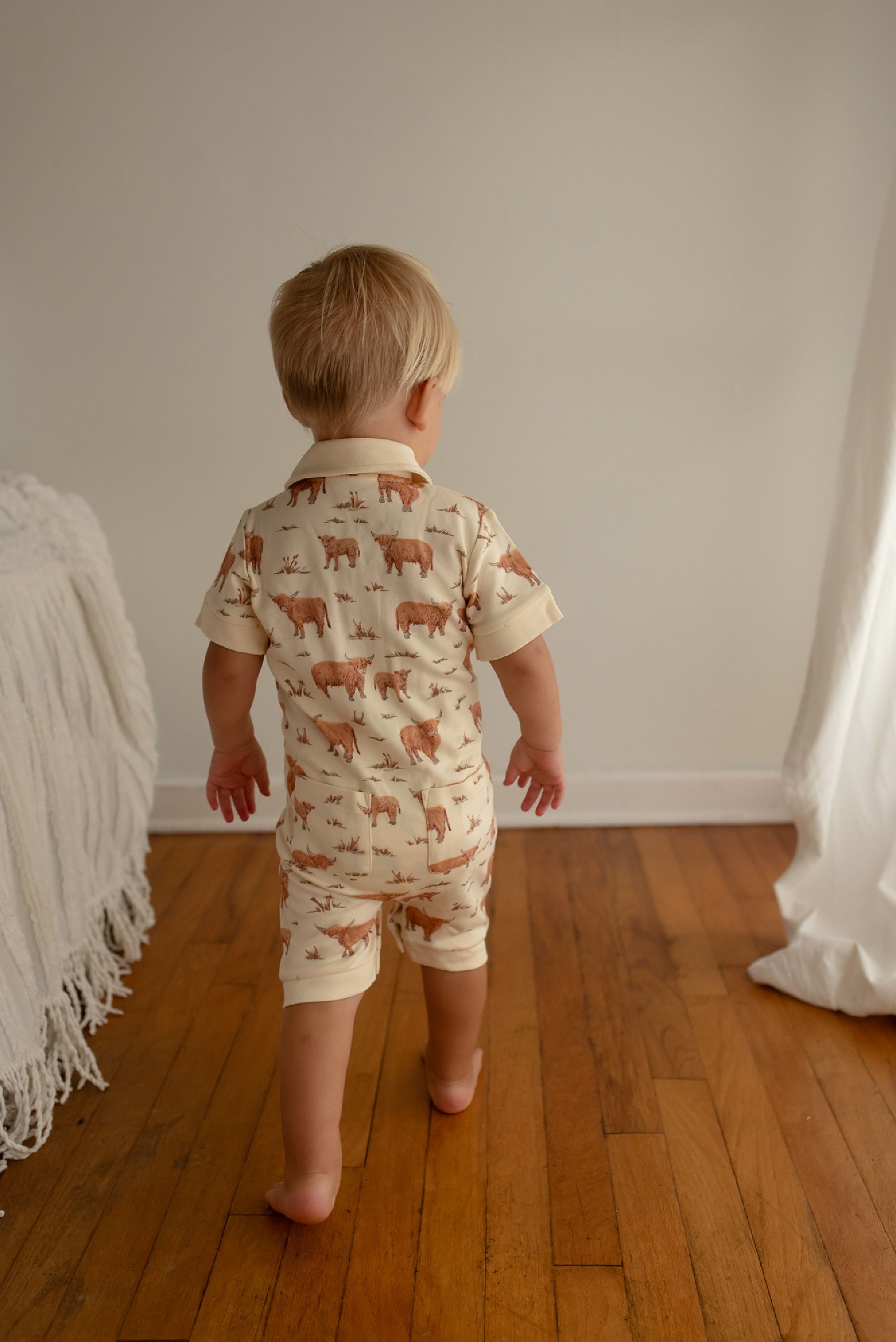 Highland Cow | Organic S/Sleeve Coverall