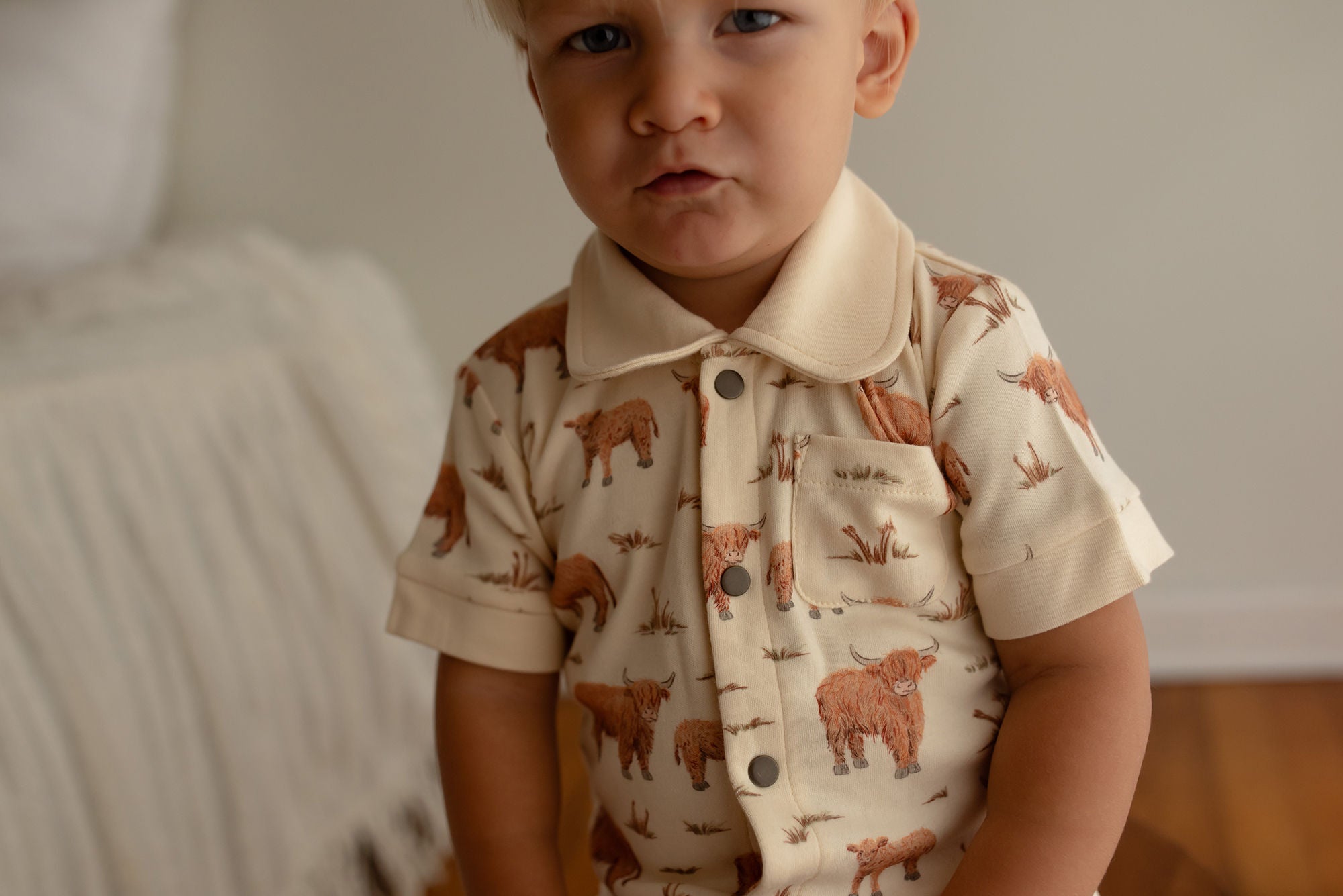 Highland Cow | Organic S/Sleeve Coverall
