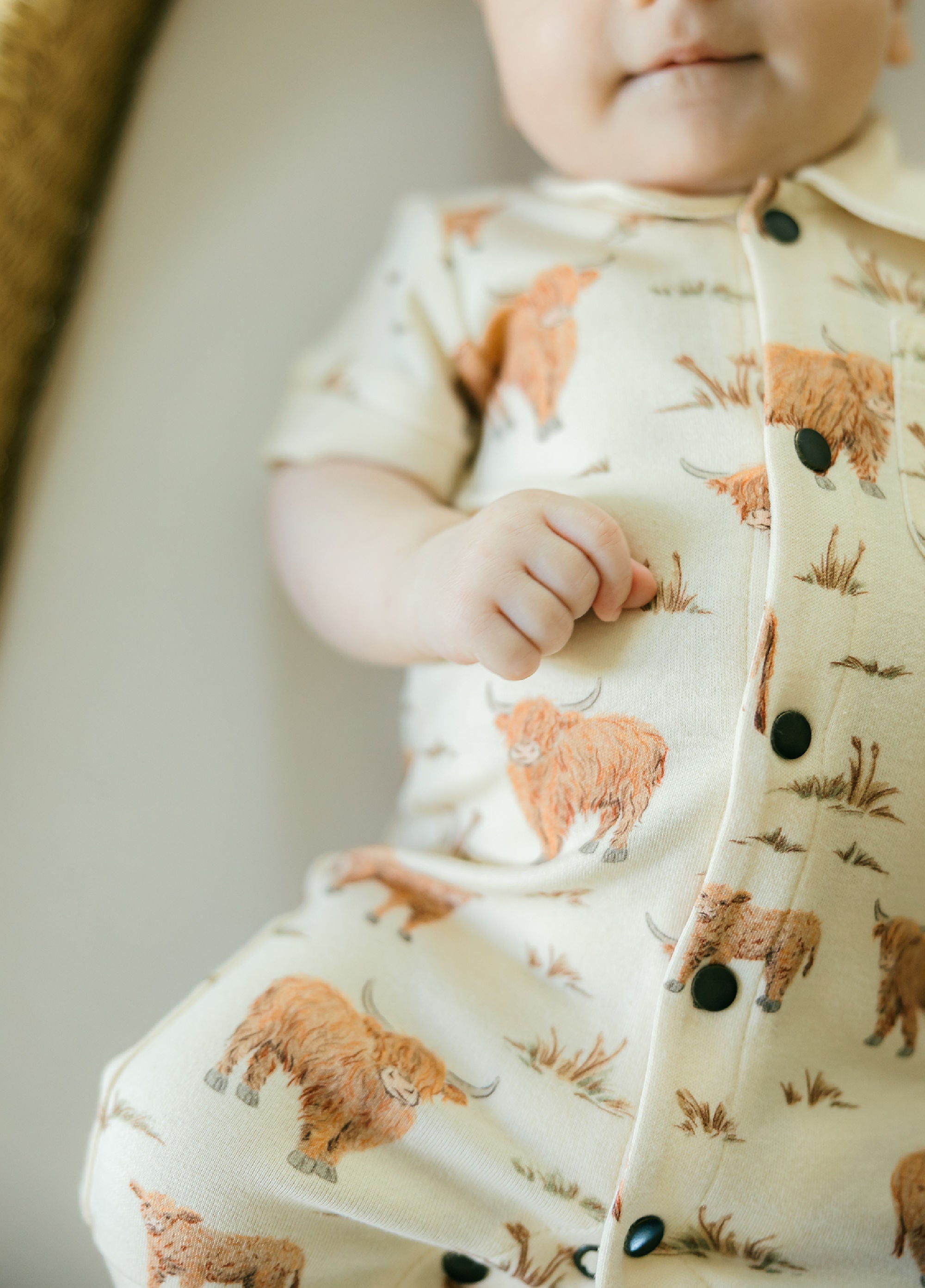 Highland Cow | Organic S/Sleeve Coverall