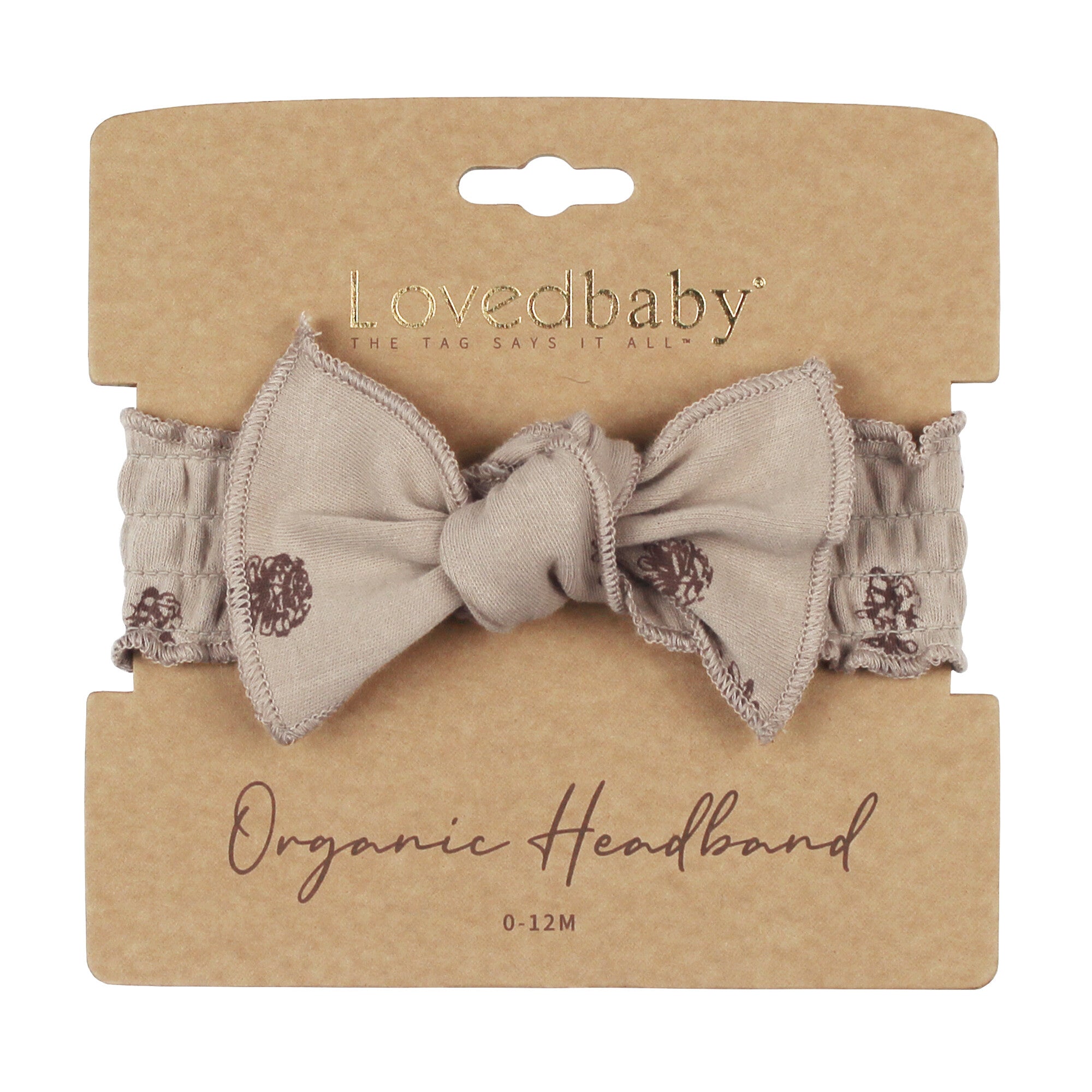 Oatmeal Pinecone | Organic Smocked Headband