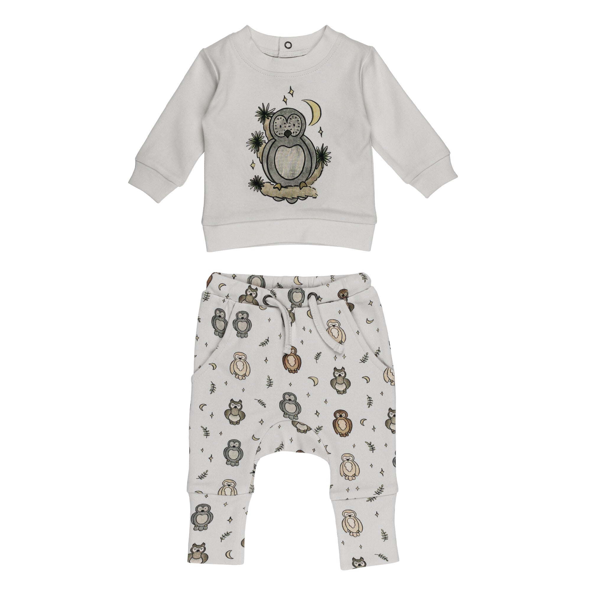 Owl Hoo? | Organic Sweatshirt & Jogger Set
