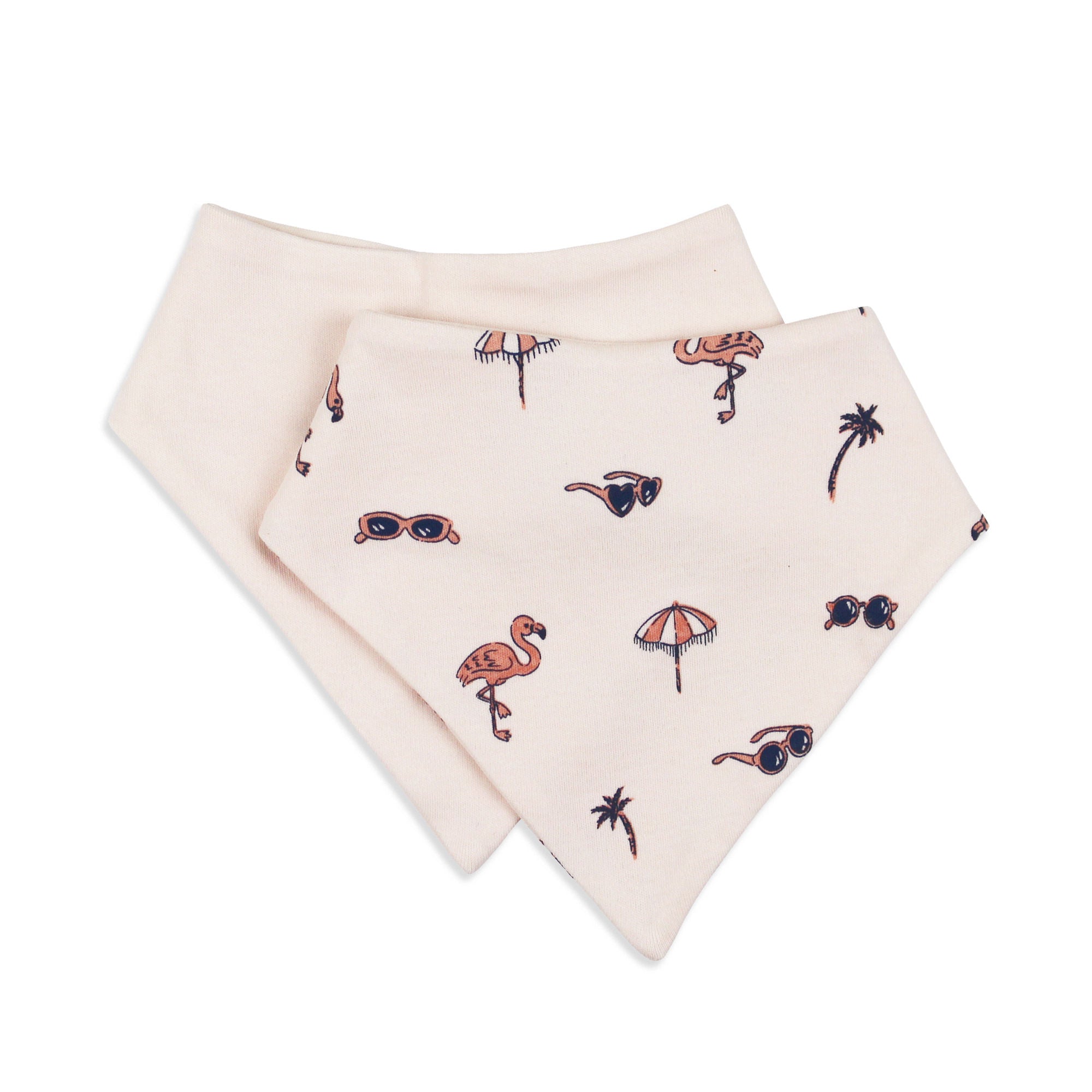 Flamingo | Organic Bandana Bib, 2-Pack