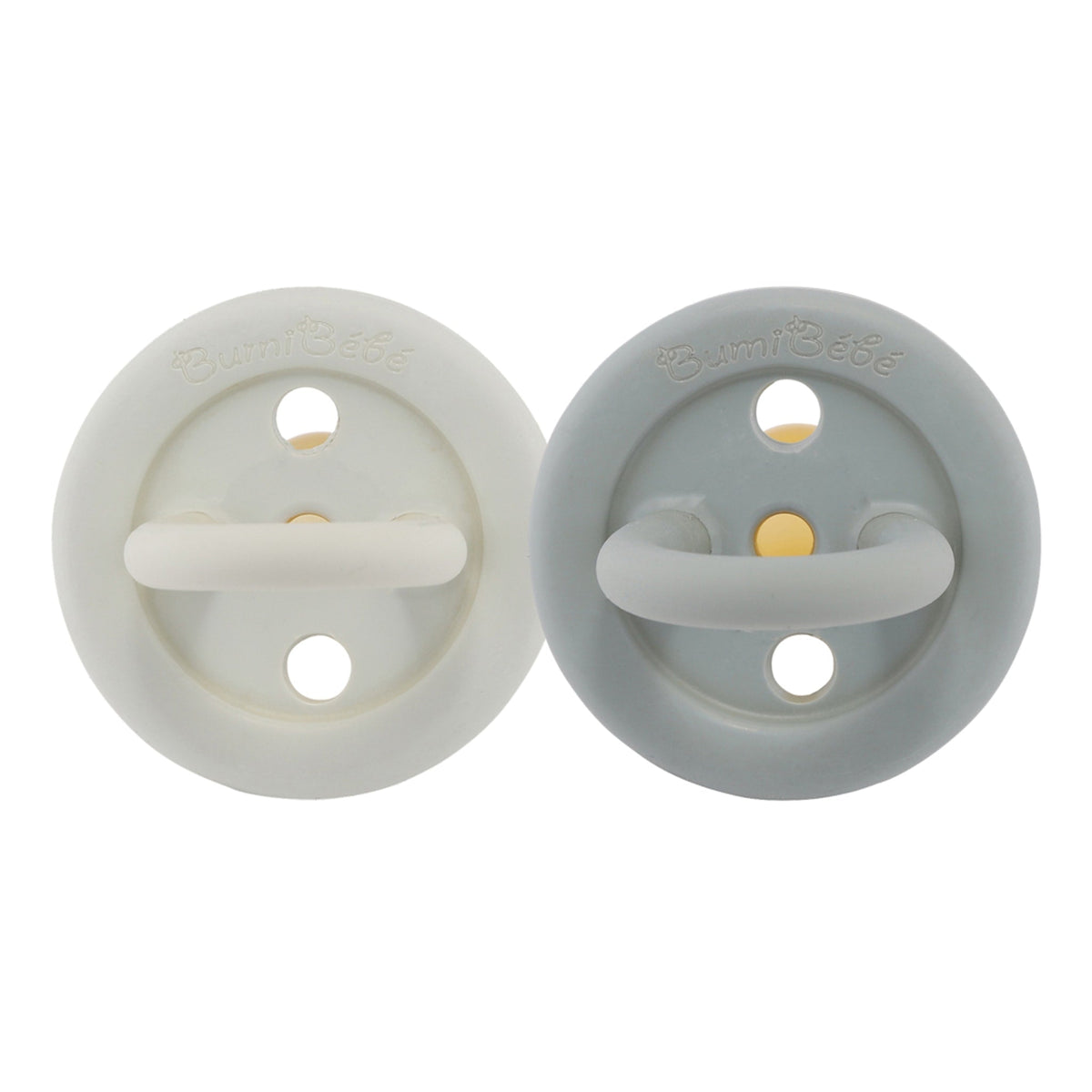 BumiBébé Pacifier 3+ Months Two-Pack - Round - Dove Grey & Sage