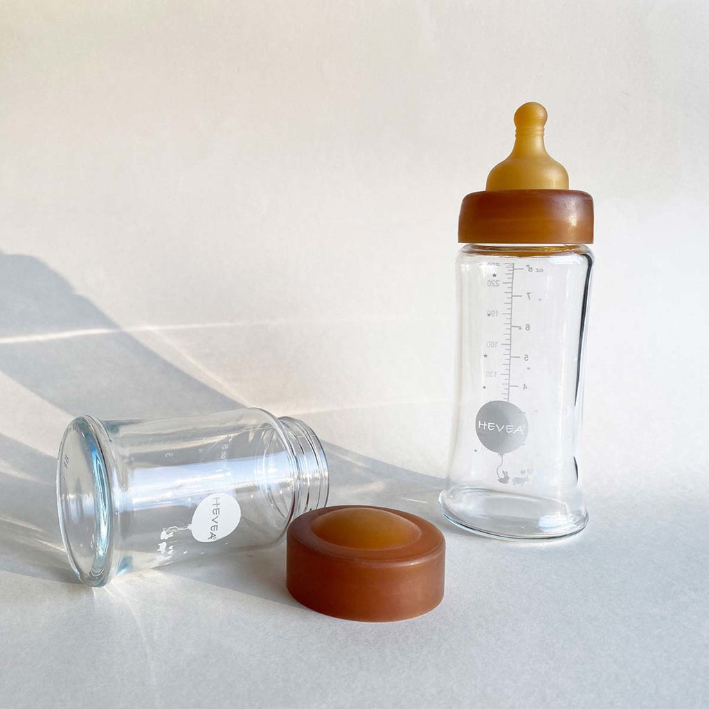 Wide Neck Baby Glass Bottles Two-Pack - 250ml/8.5oz