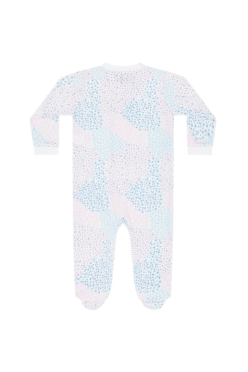 Patchwork Zipper Footie