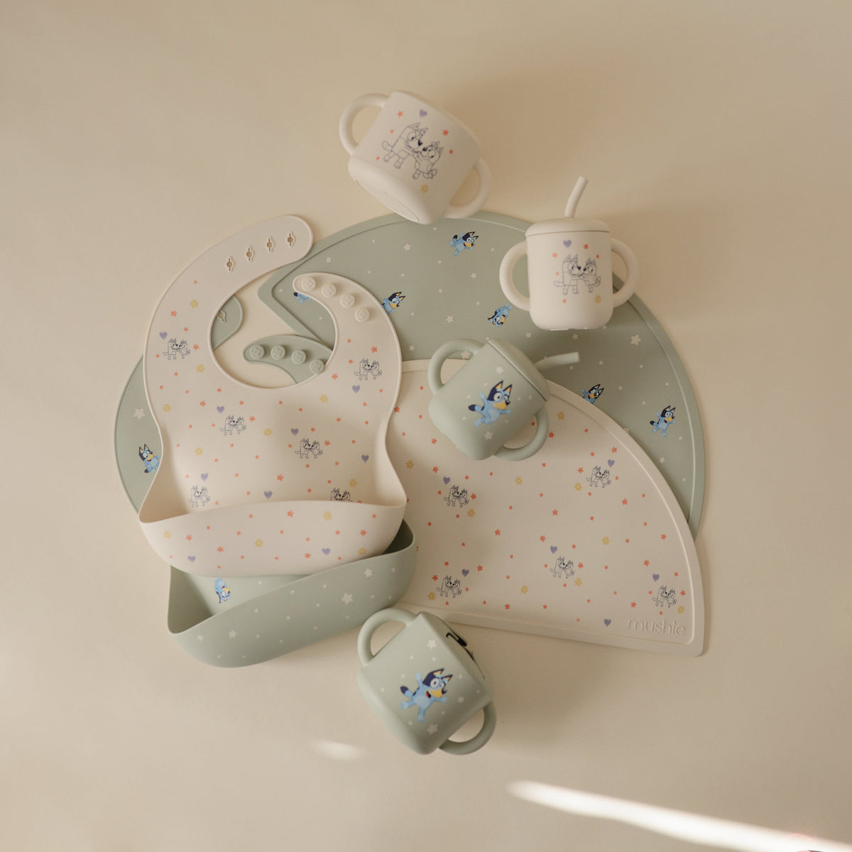 Bluey x Mushie Silicone Baby Bib - Mushie