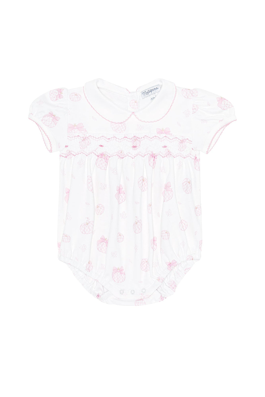 Pink Pumpkin Patch Smocked Bubble