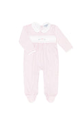 Herringbone Embroidered Footie