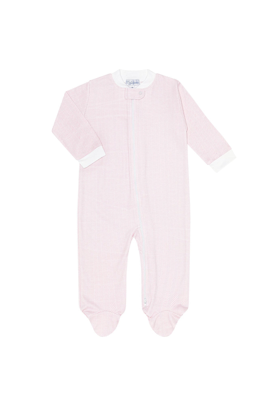 Herringbone Zipper Footie