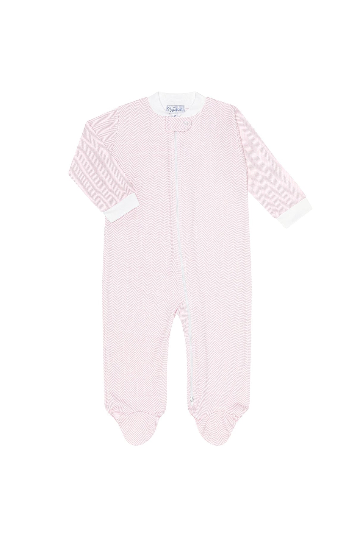Herringbone Zipper Footie