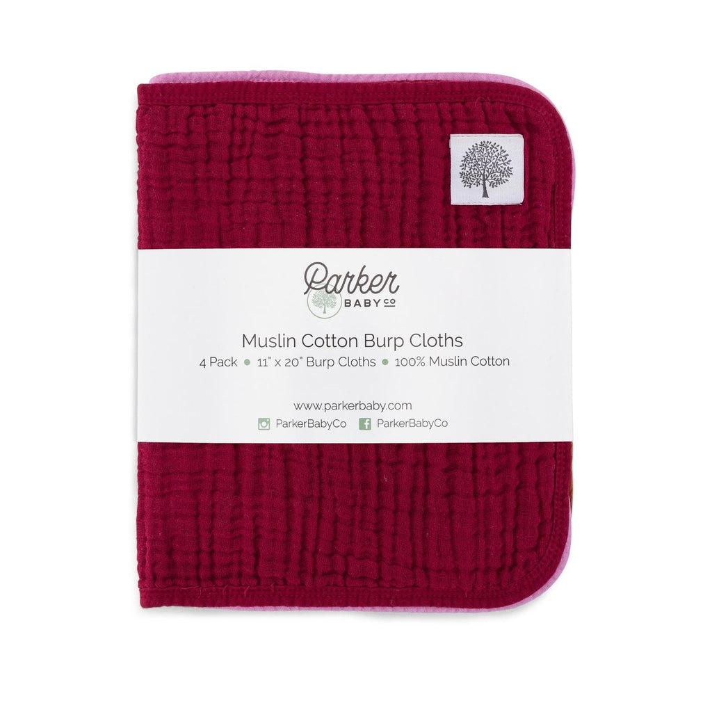 Muslin Burp Cloths (4 Pack)