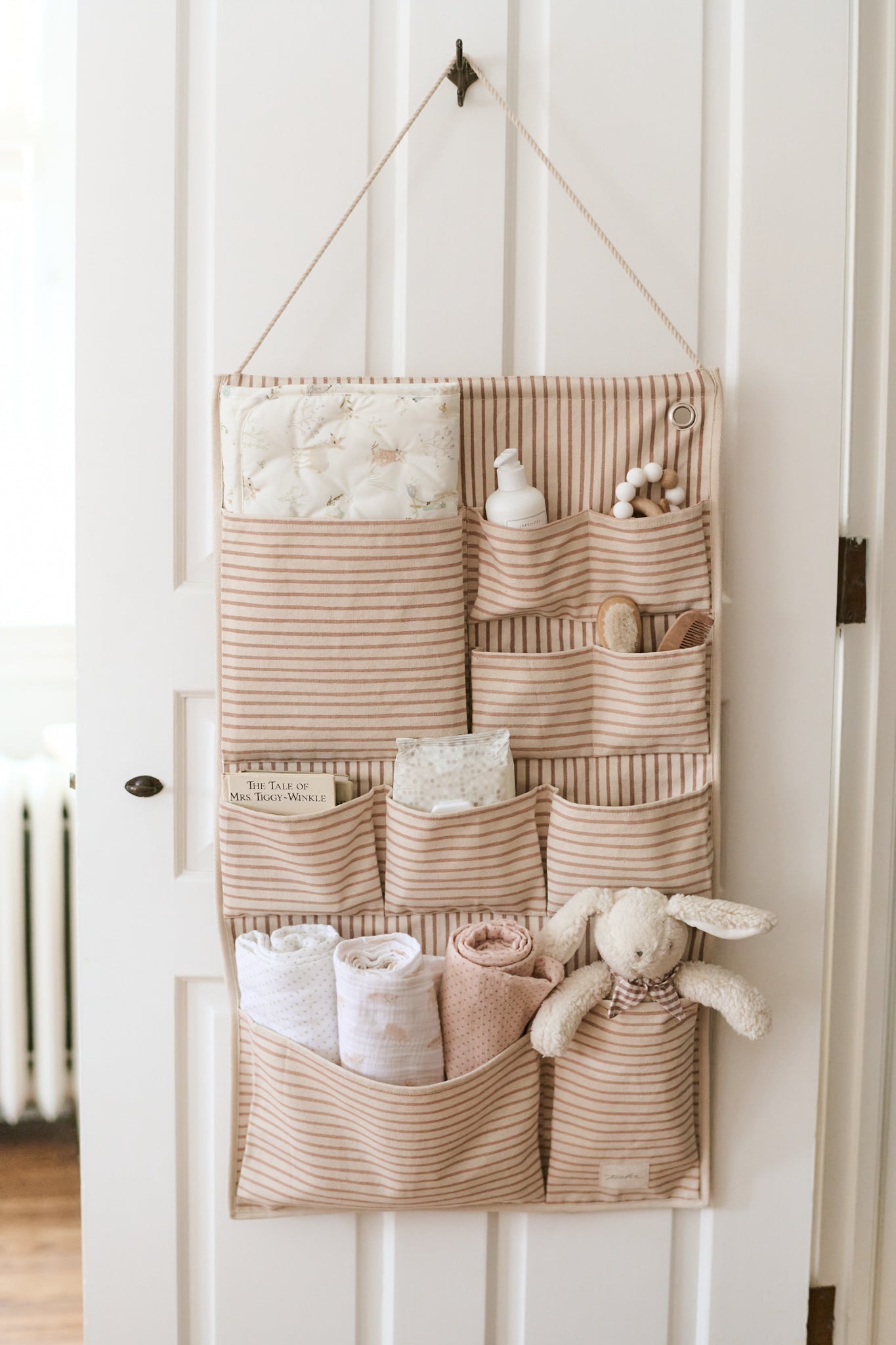 Hanging Wall Organizer — Stripes Away Peony
