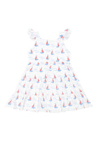 Sailboats Ruffle Dress