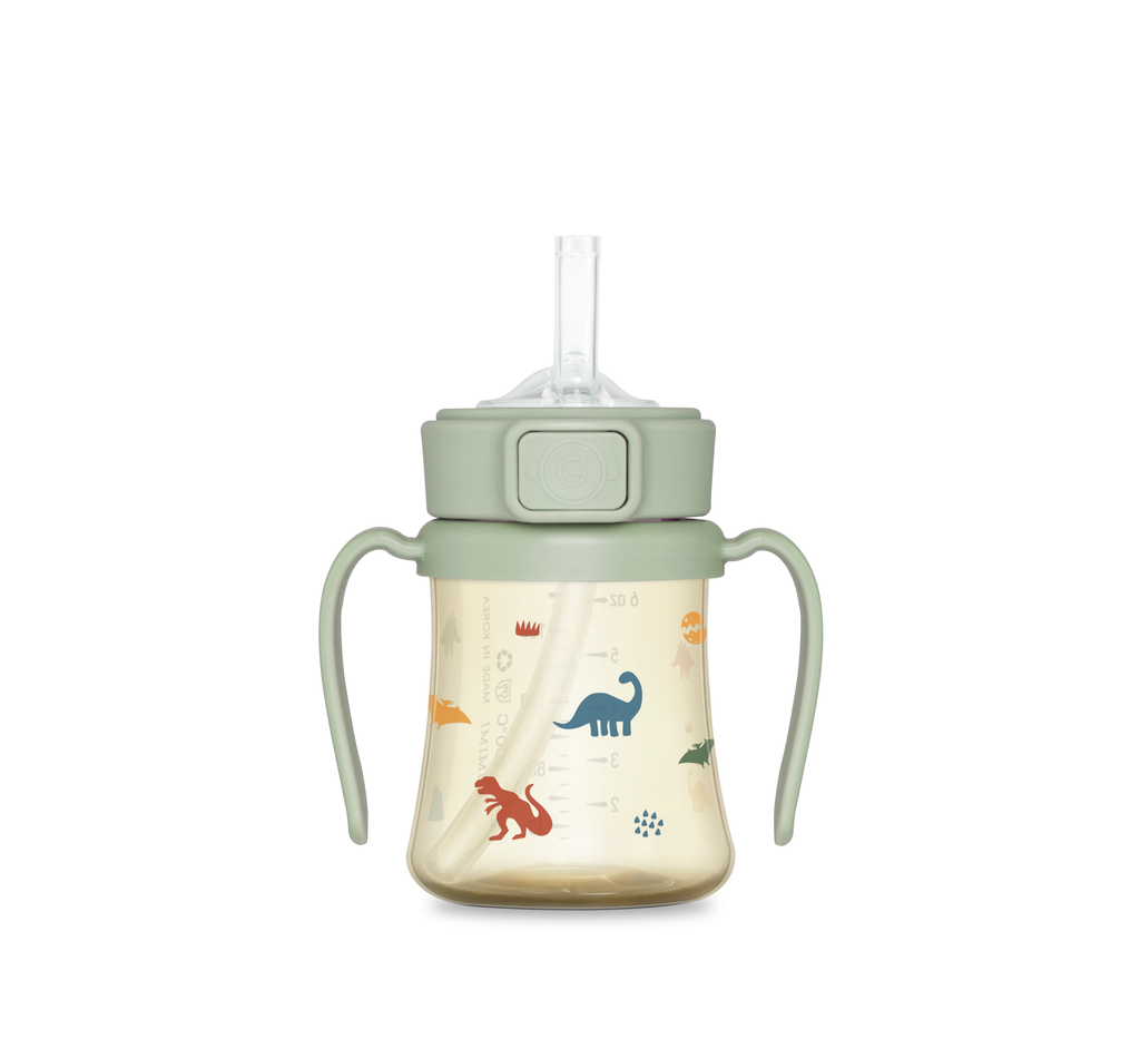 Grosmimi PPSU Straw Cup with Flip Top - 6oz (12 Months+)