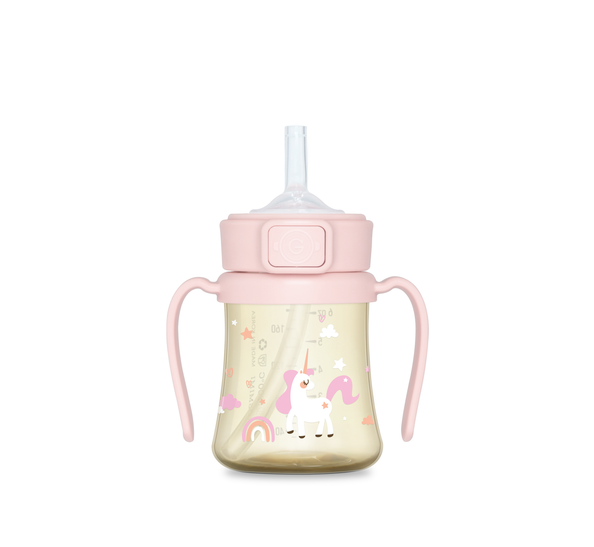 Grosmimi PPSU Straw Cup with Flip Top - 6oz (12 Months+)