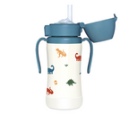 Grosmimi Stainless Steel Straw Cup with Flip Top - 10oz (12 Months+)