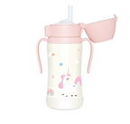 Grosmimi Stainless Steel Straw Cup with Flip Top - 10oz (12 Months+)