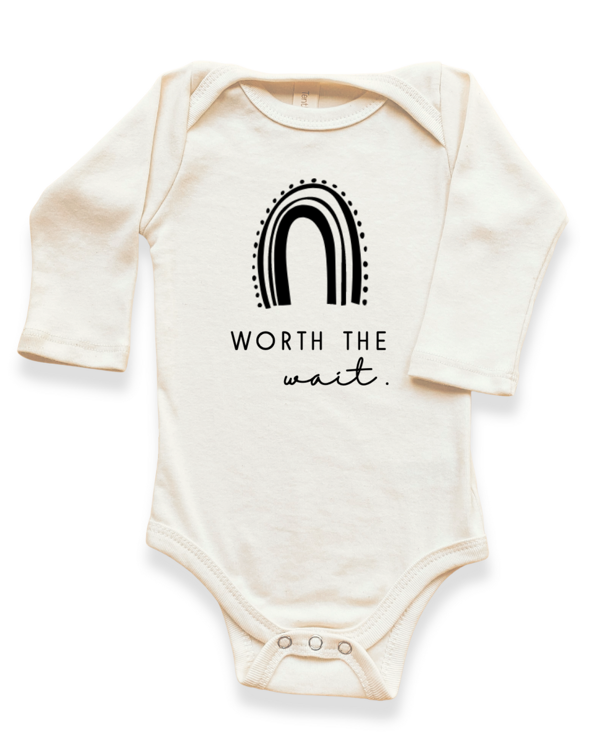 Worth the Wait Rainbow Organic Bodysuit Long Sleeve
