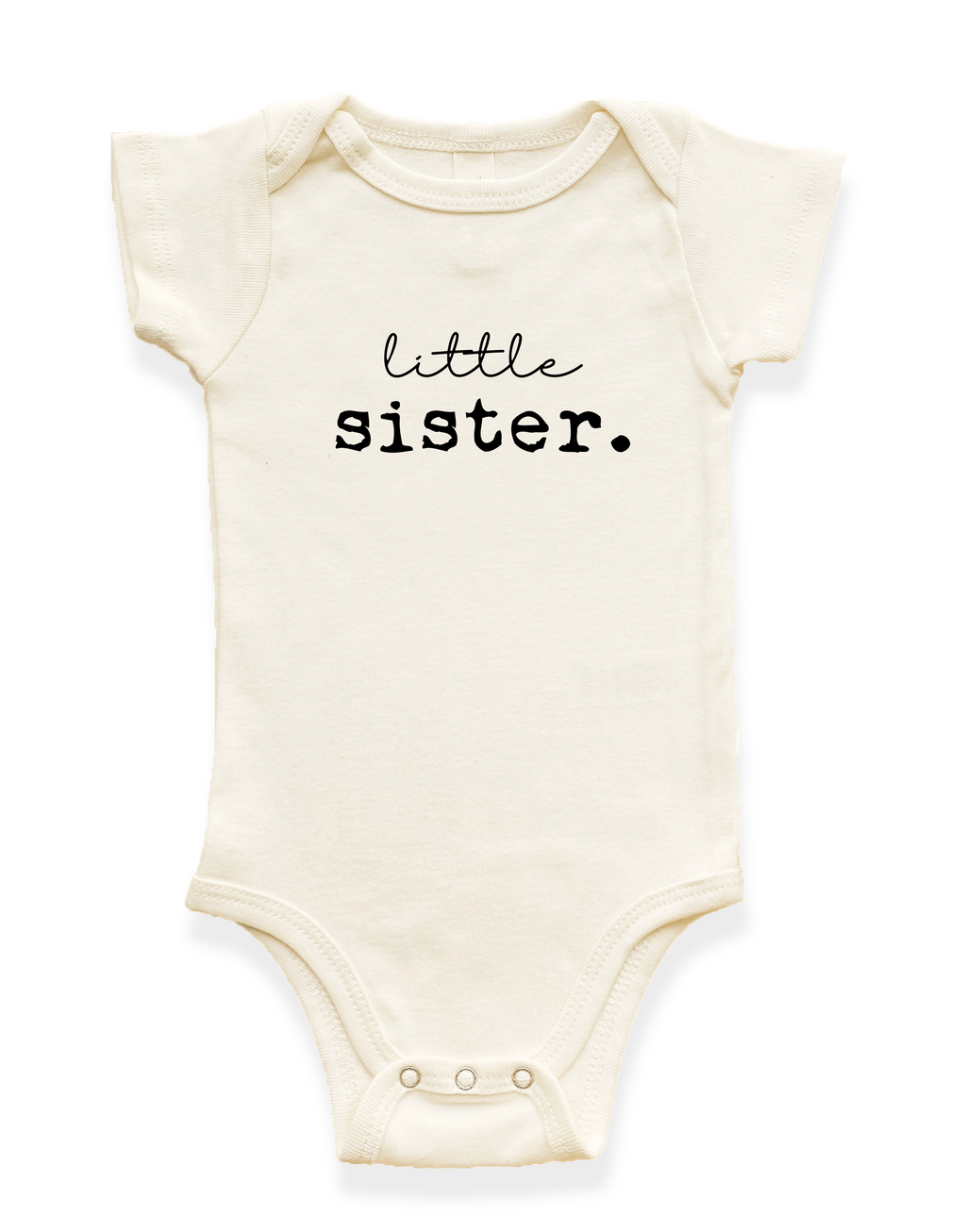 Little Sister Organic Cotton Short Sleeve Baby Bodysuit