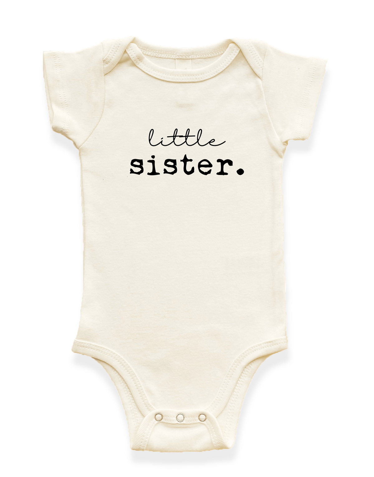 Little Sister Organic Cotton Short Sleeve Baby Bodysuit