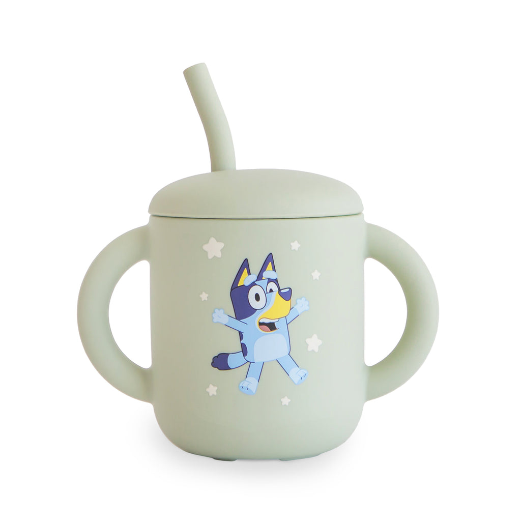 Bluey x Mushie Silicone Training Cup + Straw - Mushie