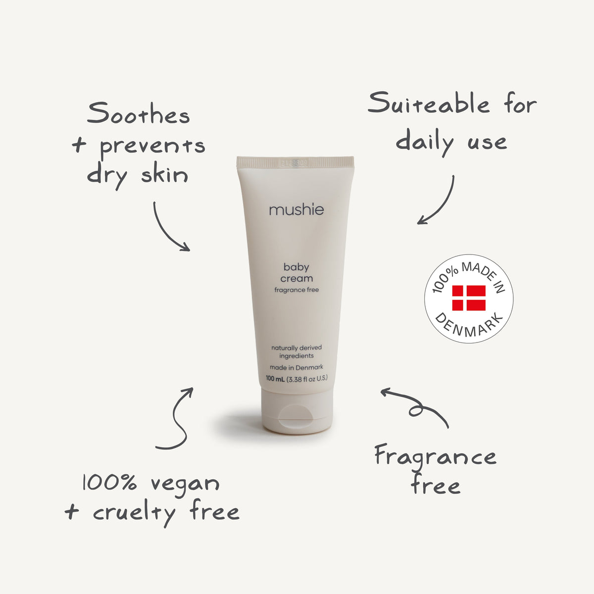 Mushie Baby Cream
