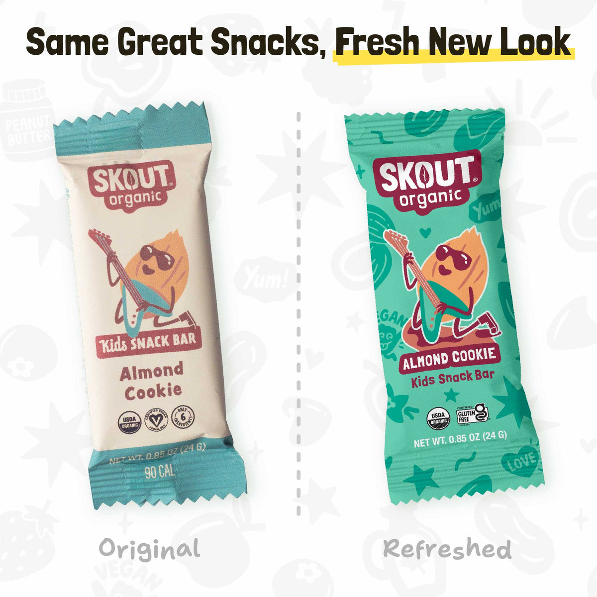 Barra orgánica de galleta de almendra para niños Skout