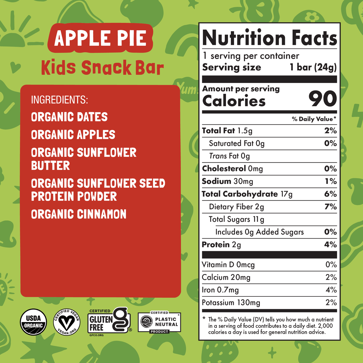 Barra infantil Skout Organic sabor tarta de manzana