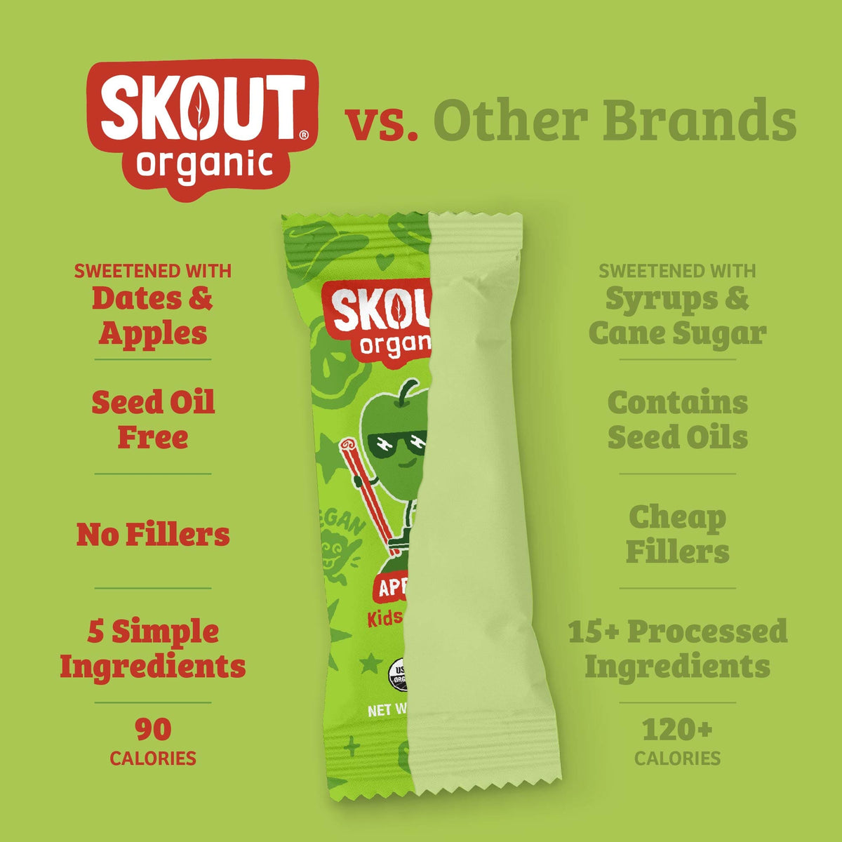 Barra infantil Skout Organic sabor tarta de manzana